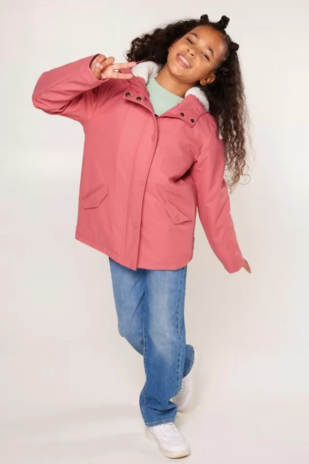Jassen | Meisjes regenjassen<America Today Regenjas Janice Teddy JR Black | Navy | Sage