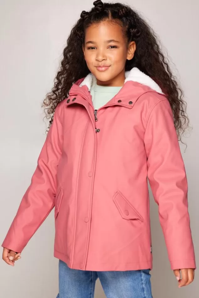 Jassen | Meisjes regenjassen<America Today Regenjas Janice Teddy JR Black | Navy | Sage