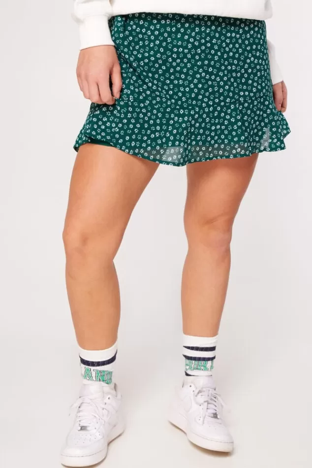 Rokken<America Today Rok Raven Flowerblack | Orange/blue | Bottlegreen