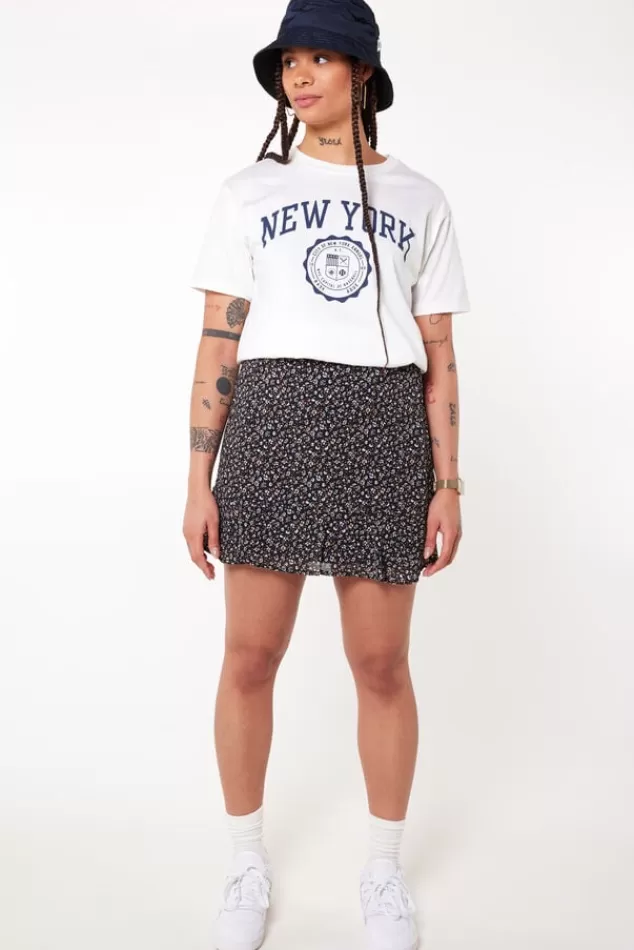Rokken<America Today Rok Raven Flowerblack | Orange/blue | Bottlegreen