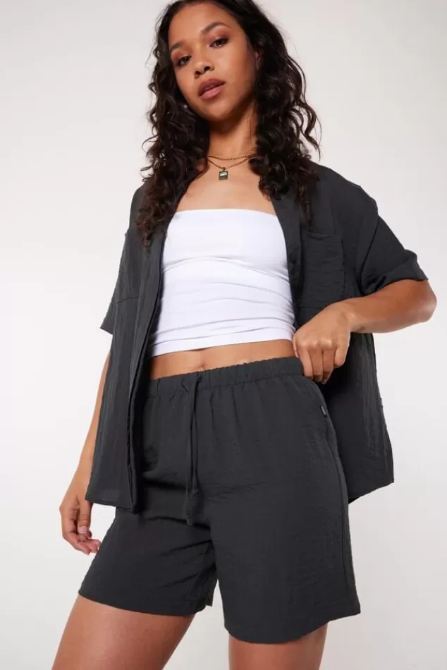 Pyjama | Ondergoed & Lounge<America Today Short Myra Washedblack | Lightkhaki