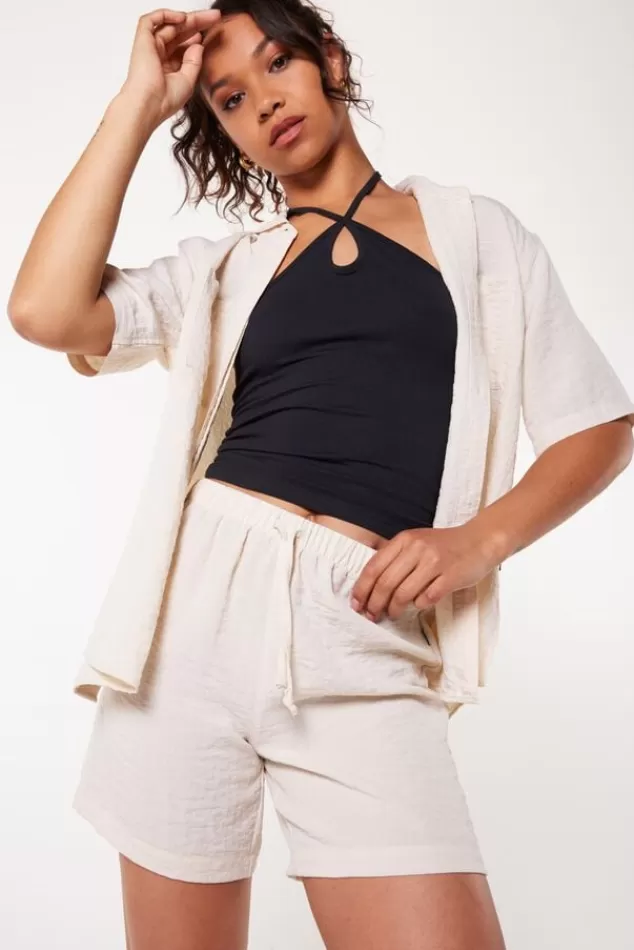 Pyjama | Ondergoed & Lounge<America Today Short Myra Washedblack | Lightkhaki