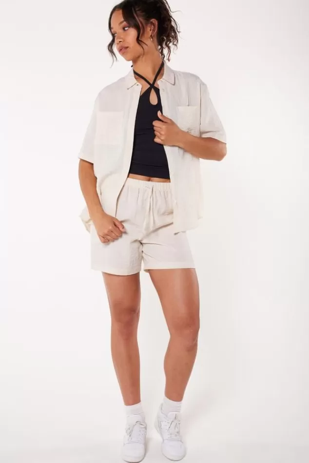 Pyjama | Ondergoed & Lounge<America Today Short Myra Washedblack | Lightkhaki