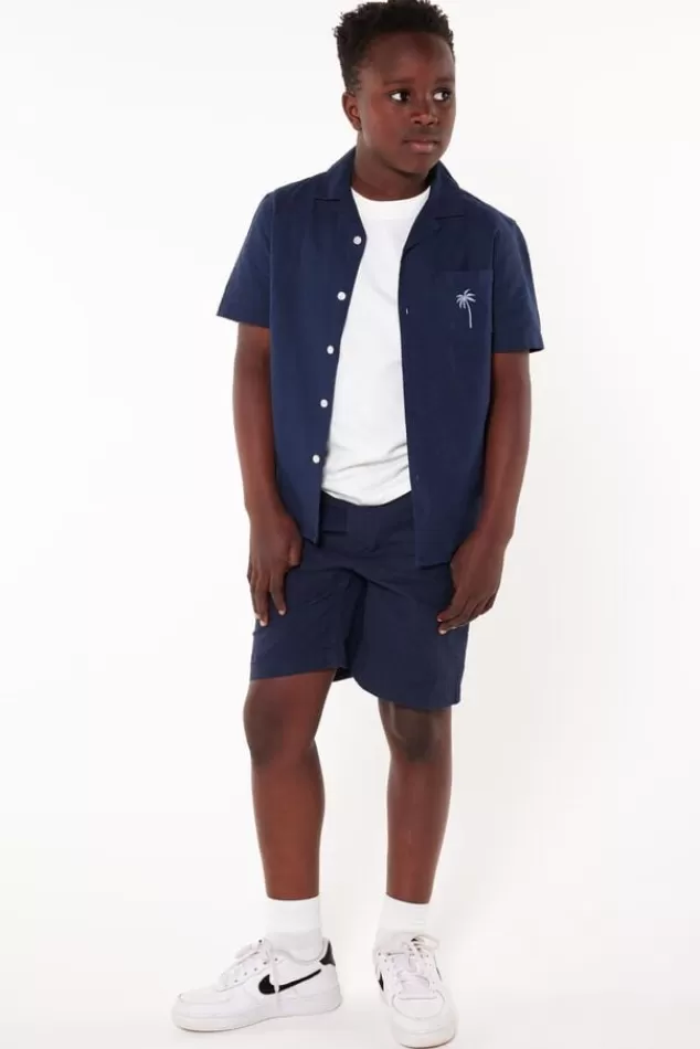 Shorts<America Today Short Nino JR Washedblack | Darkblue