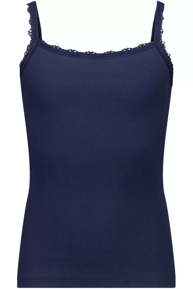 Ondergoed & Lounge<America Today Singlet Bella JR Darkblue | Softgreen