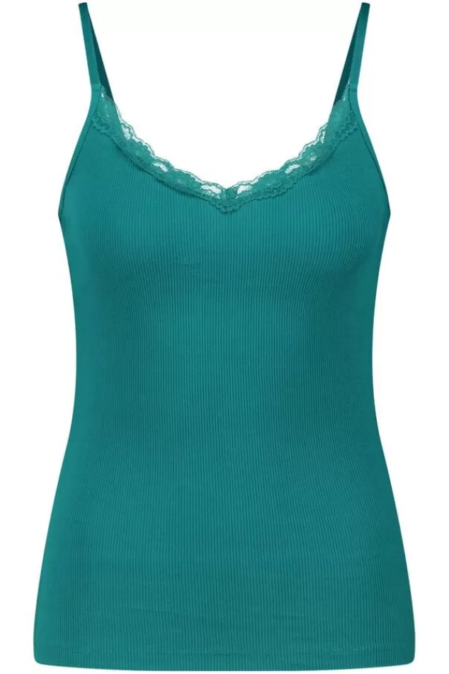 Ondergoed & Lounge | T-shirts & Tops<America Today Singlet Grace Victorianblue | Grass | Lilac/purple