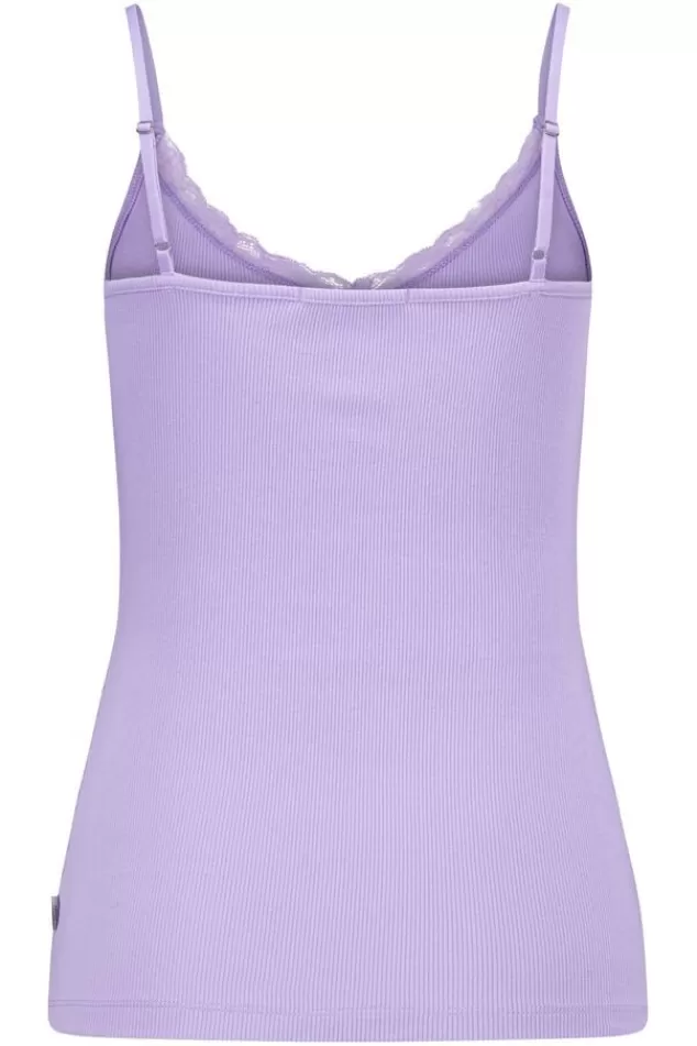 Ondergoed & Lounge | T-shirts & Tops<America Today Singlet Grace Victorianblue | Grass | Lilac/purple