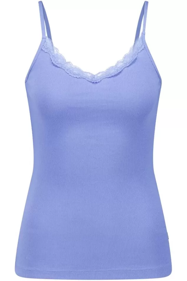 Ondergoed & Lounge | T-shirts & Tops<America Today Singlet Grace Victorianblue | Grass | Lilac/purple