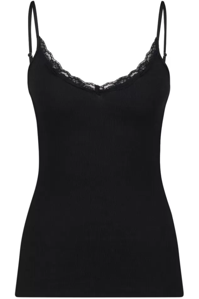 Ondergoed & Lounge | T-shirts & Tops<America Today Singlet Grace Black | White