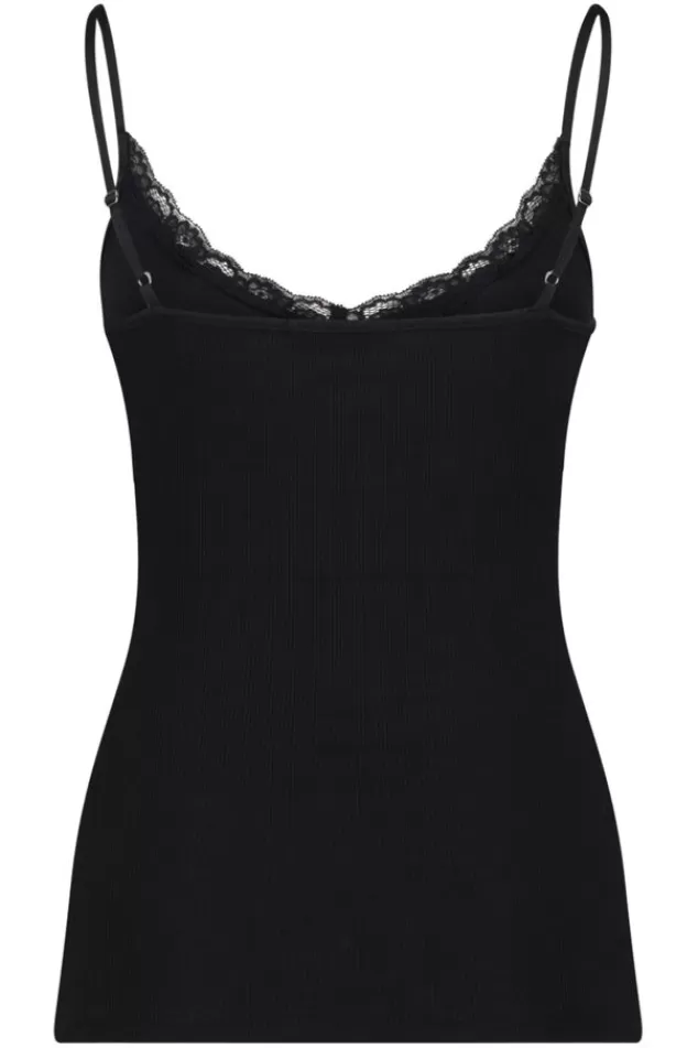Ondergoed & Lounge | T-shirts & Tops<America Today Singlet Grace Black | White