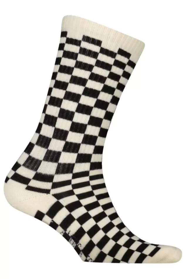 Sokken | Accessoires<America Today Sokken ruit Tula B Black/white | Pinegreen