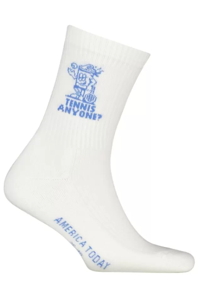 Sokken | Accessoires<America Today Sokken Thabo Fun White/blue