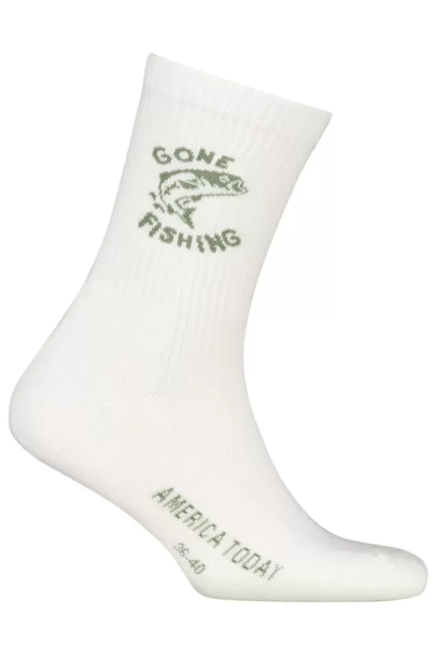 Sokken | Accessoires<America Today Sokken Thabo Fun Army/white