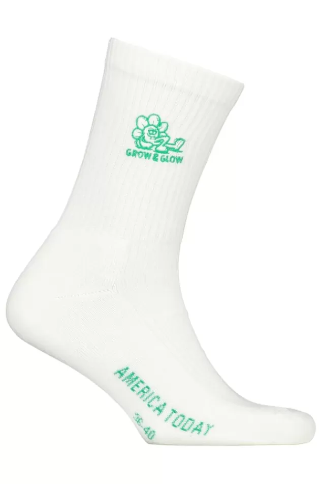 Sokken | Accessoires<America Today Sokken Thabo Fun White/green | Cherryred | White/purple