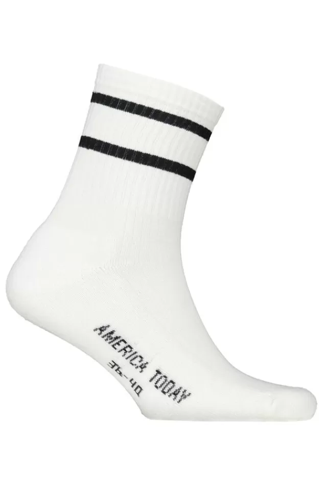 Sokken | Accessoires<America Today Sokken Toca Black/white | Army/white