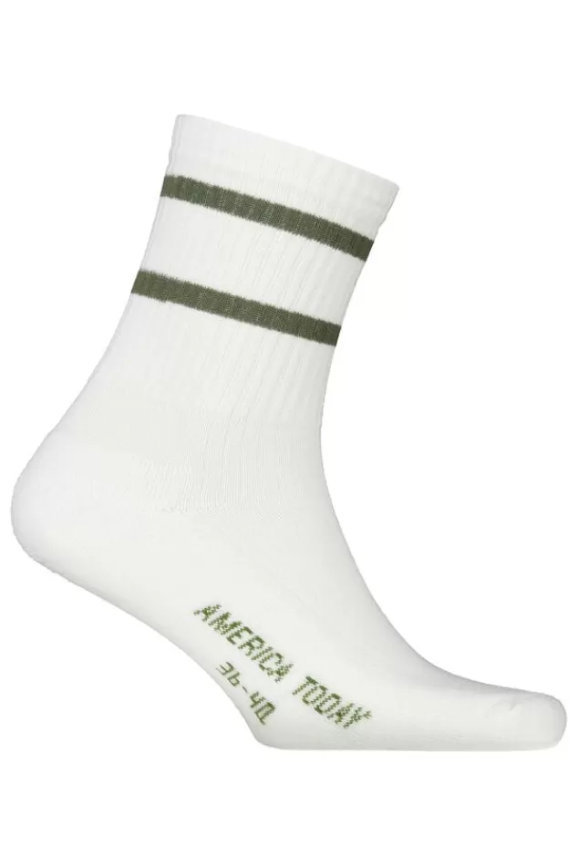 Sokken | Accessoires<America Today Sokken Toca Black/white | Army/white