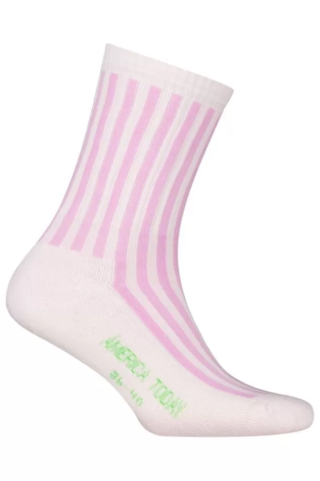 Sokken | Accessoires<America Today Sokken Toca AOP Navy/khaki | Softpink