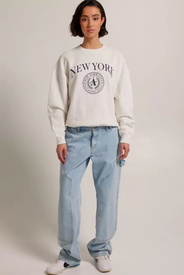 Truien & Vesten | Sweaters & hoodies<America Today Sweater Salomé Lightgreymelange | Offwhite