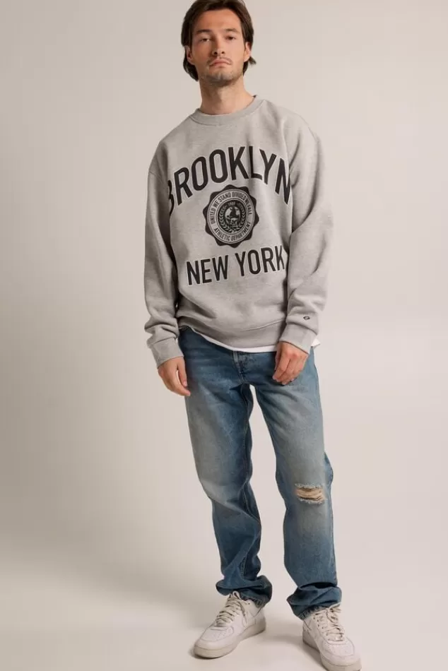 Truien & Vesten | Sweaters & hoodies<America Today Sweater Sepp Crew Midgreymelange