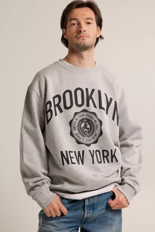 Truien & Vesten | Sweaters & hoodies<America Today Sweater Sepp Crew Midgreymelange