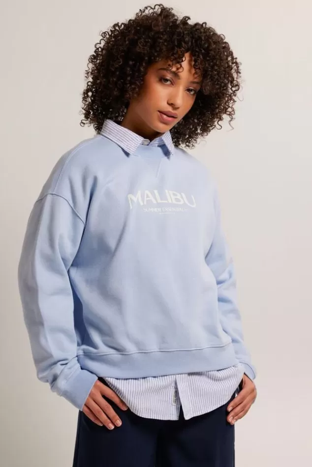 Truien & Vesten | Sweaters & hoodies<America Today Sweater Skyler Lightgreymelange | Babyblue