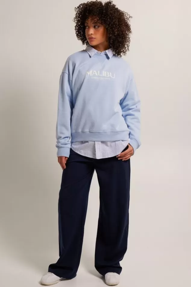 Truien & Vesten | Sweaters & hoodies<America Today Sweater Skyler Lightgreymelange | Babyblue