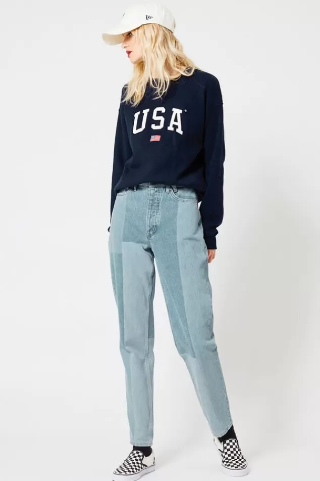 Truien & Vesten | Sweaters & hoodies<America Today Sweater Soel Midnight | Midgreymelange