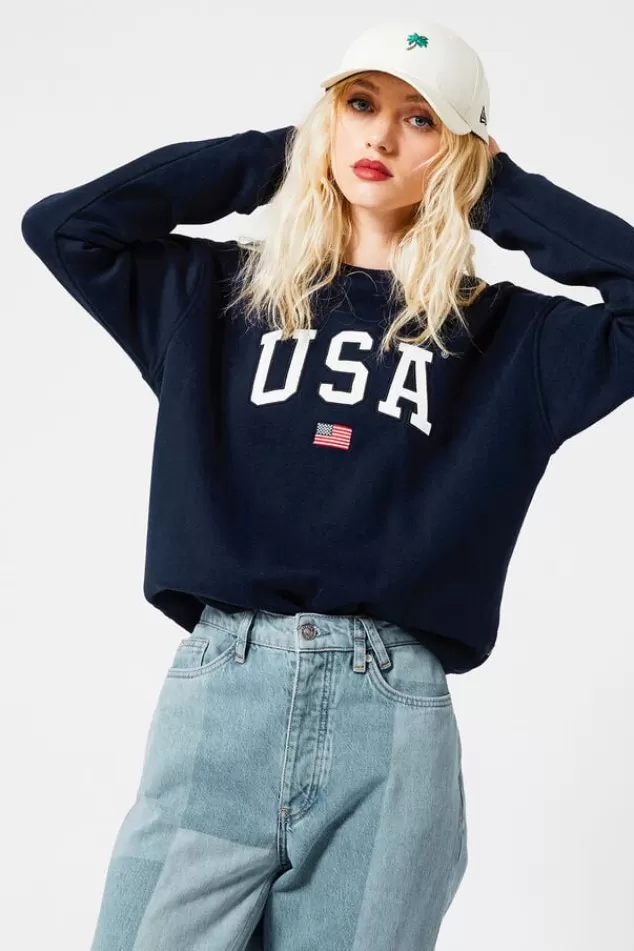 Truien & Vesten | Sweaters & hoodies<America Today Sweater Soel Midnight | Midgreymelange