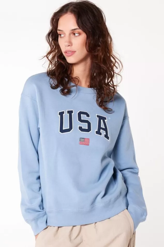 Truien & Vesten | Sweaters & hoodies<America Today Sweater Soel Frenchblue