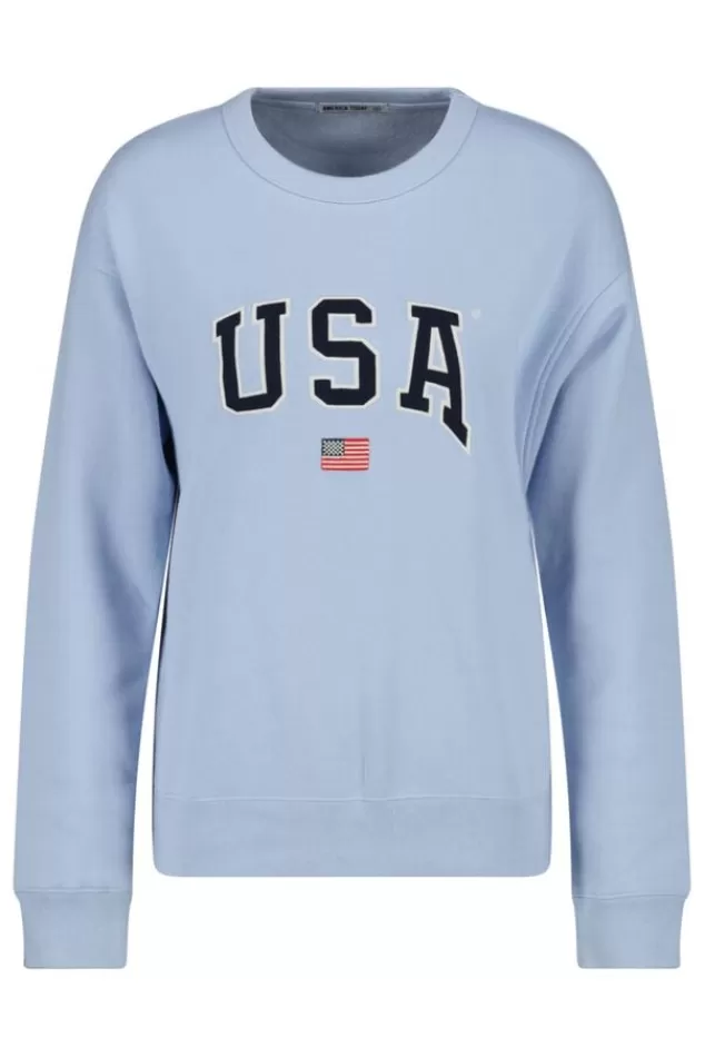 Truien & Vesten | Sweaters & hoodies<America Today Sweater Soel Babyblue