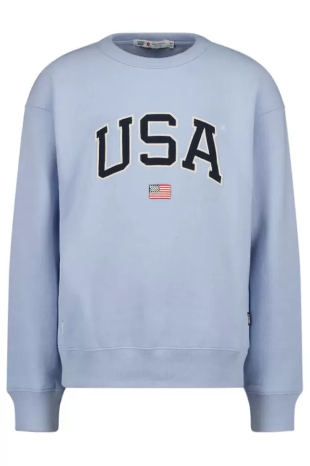 Truien & Vesten | Sweaters & hoodies<America Today Sweater Soel JR Babyblue