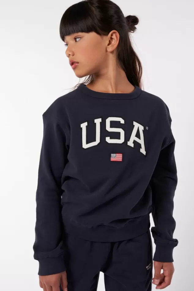 Truien & Vesten | Sweaters & hoodies<America Today Sweater Soel JR Midgreymelange | Midnight | Sage