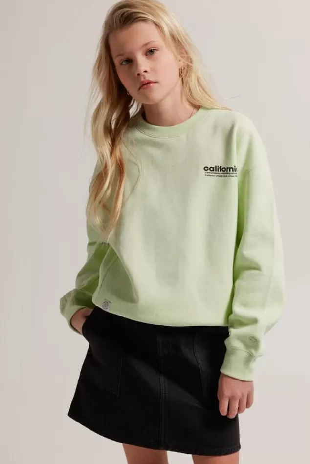 Truien & Vesten | Sweaters & hoodies<America Today Sweater Stella JR Lightgreymelange | Darkblue | Lime