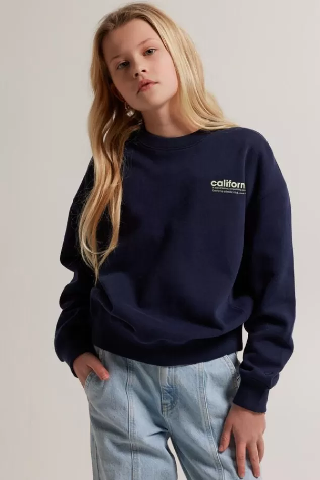 Sweaters & hoodies | Truien & Vesten<America Today Sweater Stella JR Lightgreymelange | Darkblue | Lime