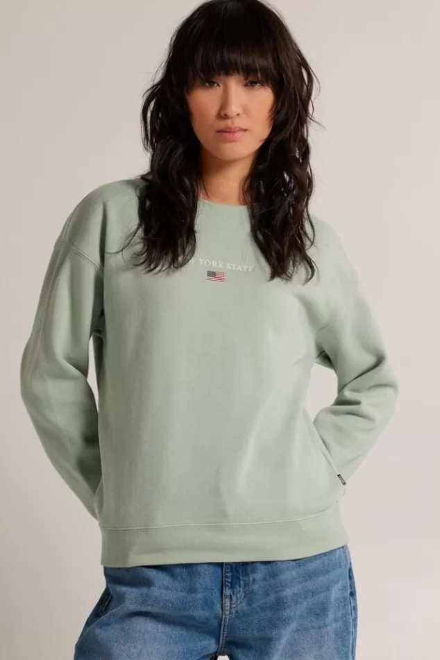 Truien & Vesten | Sweaters & hoodies<America Today Sweater Suzana Lightgreymelange | Softgreen | Midnight