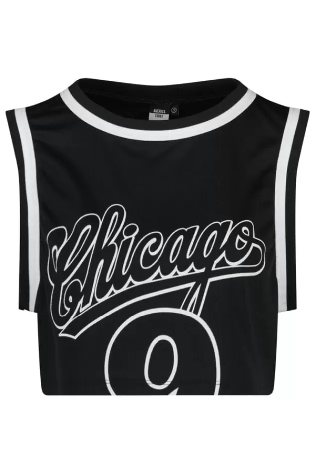 T-shirts & Tops<America Today Top Gabo Black | Offwhite