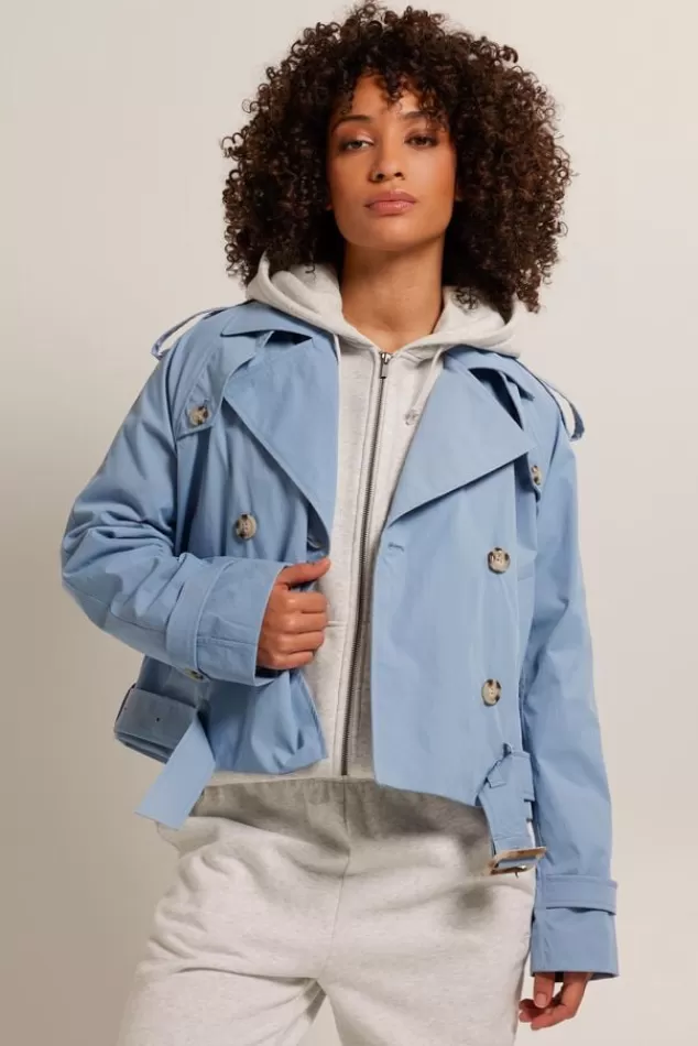 Jassen<America Today Trenchcoat Jimmy Lightblue | Khaki