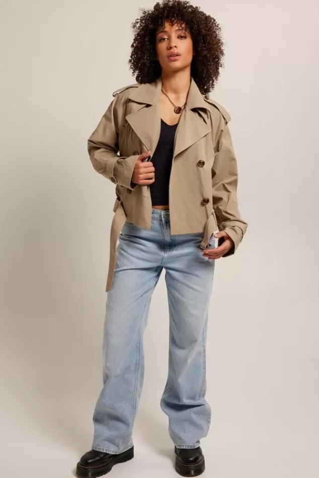 Jassen<America Today Trenchcoat Jimmy Lightblue | Khaki