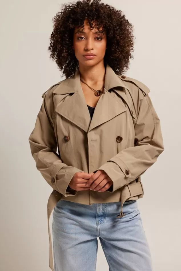 Jassen<America Today Trenchcoat Jimmy Lightblue | Khaki