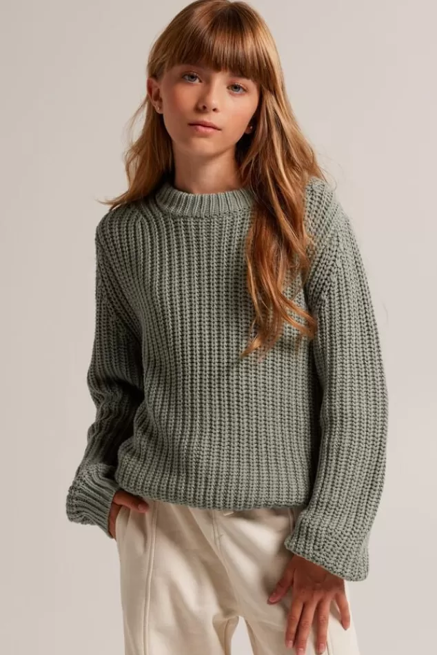 Truien & Vesten<America Today Trui Kelly JR Leaf | Offwhite