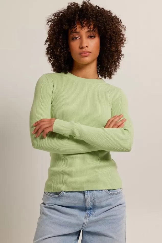Truien & Vesten<America Today Trui Kim Offwhite | Grey/army | Black | Lime