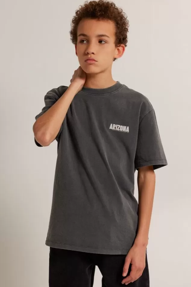 T-shirts & Polo's<America Today T-shirt Elliot JR Dullblack | Greencast | Offwhite