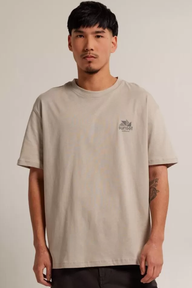 T-shirts & Polo's<America Today T-shirt Esper Cement | Washedblue | Offwhite