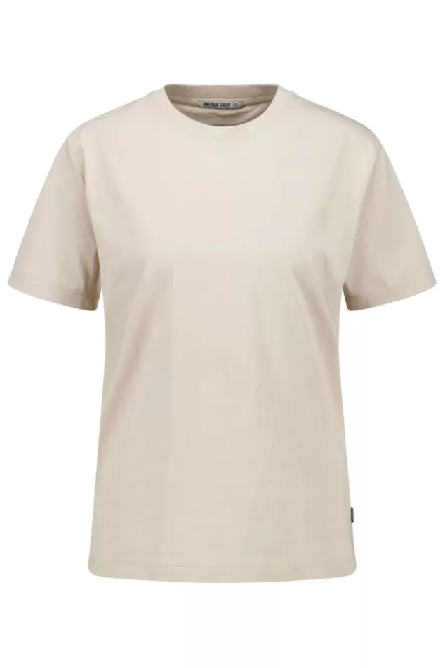 Ondergoed & Lounge<America Today T-shirt Esther Frenchblue | Oatmeal | Cascade | Lilac/purple