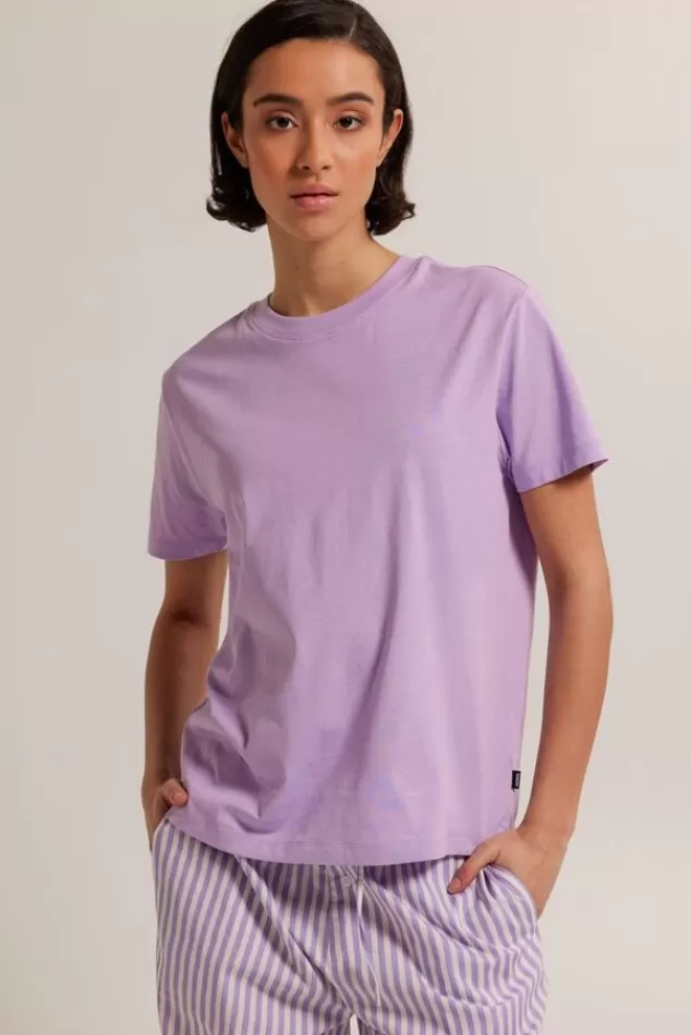 Ondergoed & Lounge<America Today T-shirt Esther Frenchblue | Oatmeal | Cascade | Lilac/purple