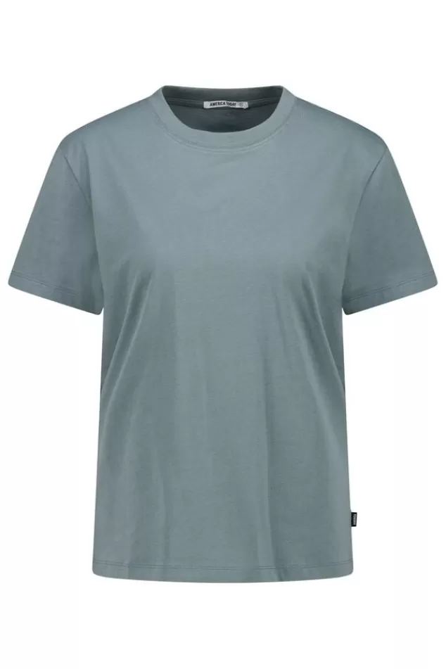 Ondergoed & Lounge<America Today T-shirt Esther Frenchblue | Oatmeal | Cascade | Lilac/purple