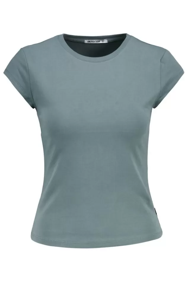 Ondergoed & Lounge<America Today T-shirt Gladys Black | Brown | White | Cascade