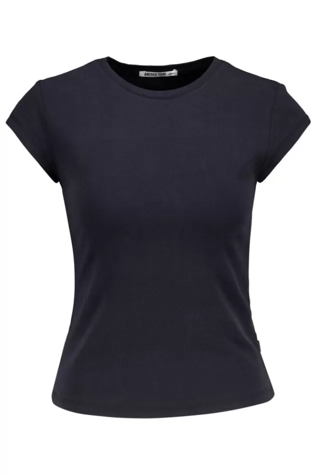 Ondergoed & Lounge<America Today T-shirt Gladys Black | Brown | White | Cascade