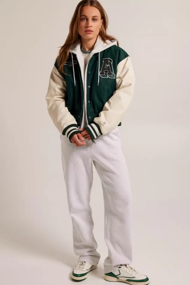Varsity jackets | Jassen<America Today Varsity jacket Julia Brown/khaki | Darkgreen